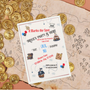 Carte du trésor Pirate fête d'anniversaire