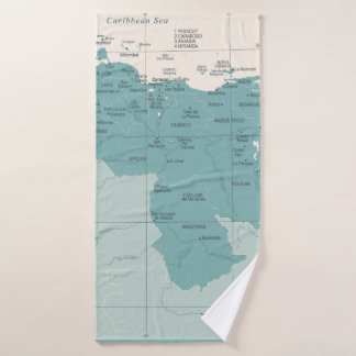 Carte du Venezuela - Vintage High Détaillé vintage