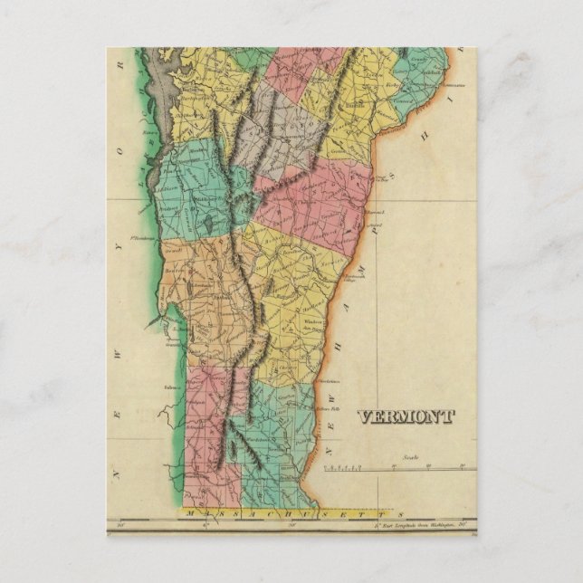 Carte du Vermont (Devant)