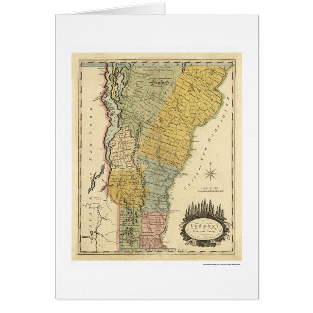 Carte du Vermont par Carey 1814 (Devant)