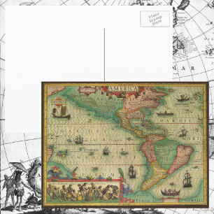 Carte du Vieux Monde antique des Amériques par Hon