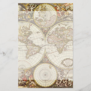 Carte du Vieux Monde antique par Frederick de Wit,