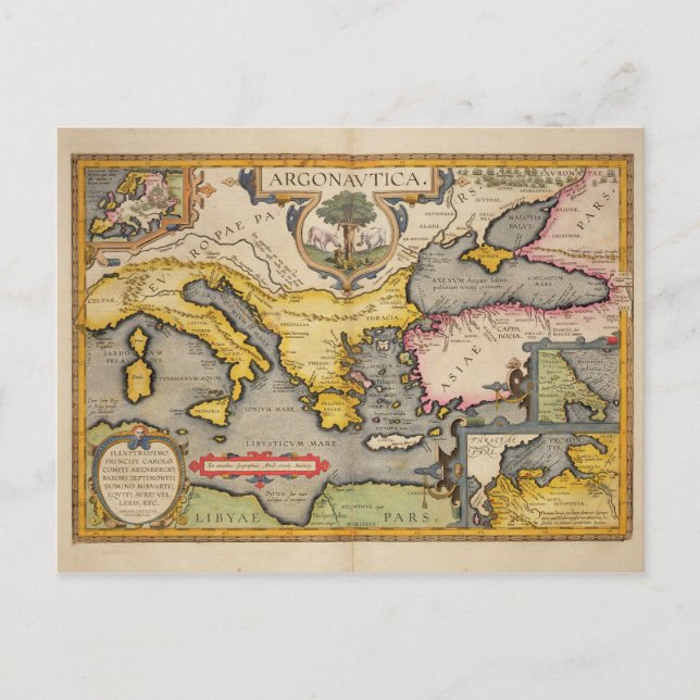Carte du voyage des Argonautes (Devant)