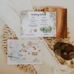 Carte du week-end de mariage à Brooklyn Itinérai