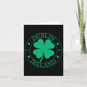Carte Dublin Irlande Est 988 Clover Leaf Shamrock St. P