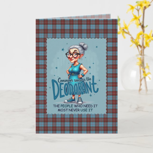 Carte Duchess of Kent Scottish Tartan Humorous Birthday (Fleur jaune)