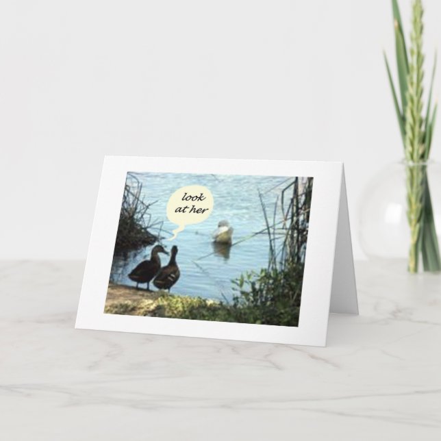 CARTE DUCK HUMOUR=NE PARTEZ PAS/N'OUBLIEZ PAS LE GROUPE  (Devant)