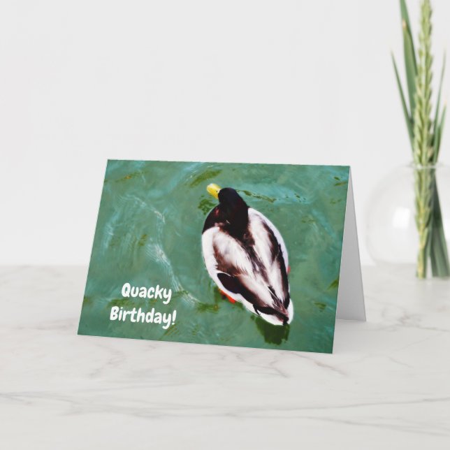 Carte Duck In a Lake Quackday Card (Devant)