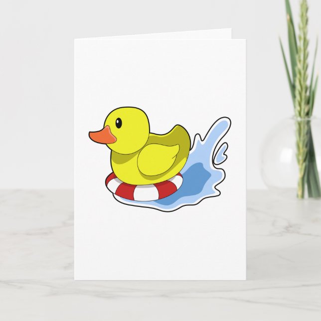 Carte Duck with Swim ring à Water.PNG (Devant)
