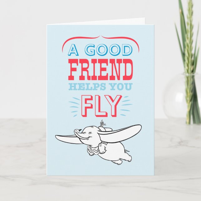 Carte Dumbo | A Good Friend Helps You Fly (Devant)