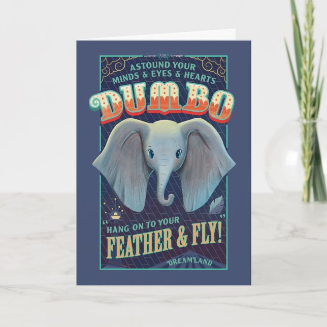 Carte Dumbo | Accrochez-Vous À Votre Plume Et À Votre Vo (Devant)
