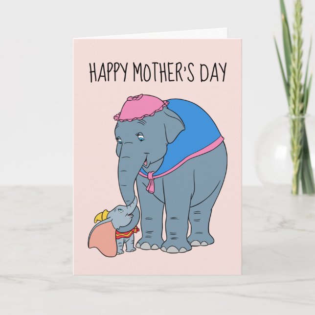 Carte Dumbo et sa mère | Fête des mères (Devant)