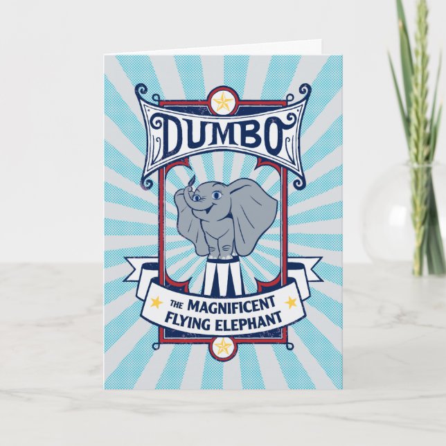 Carte Dumbo | Le Magnifique Flying Elephant Circus Art (Devant)