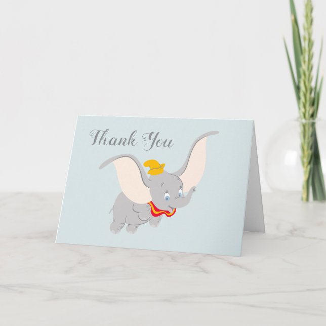 Carte Dumbo qui s'envole dans le ciel | MERCI (Devant)