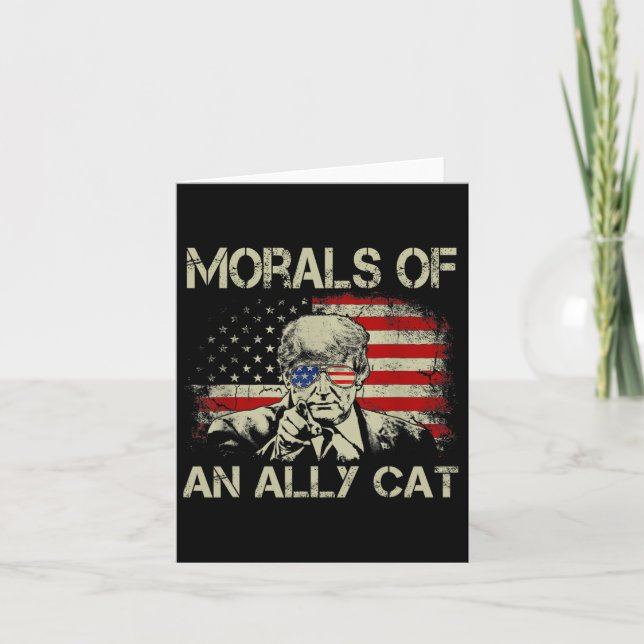Carte D'Un Chat Allié Drôle Trump 2024 (Devant)