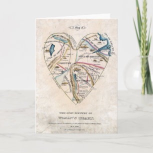 Carte d'un coeur de femmes