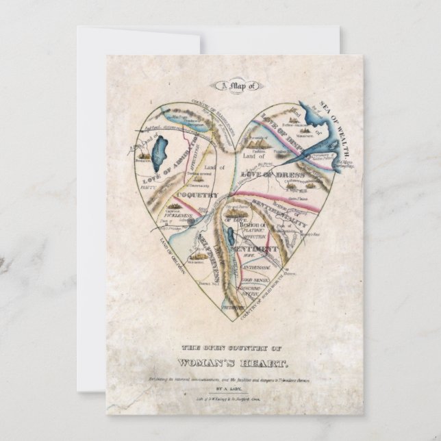 Carte d'un coeur de femmes (Devant)