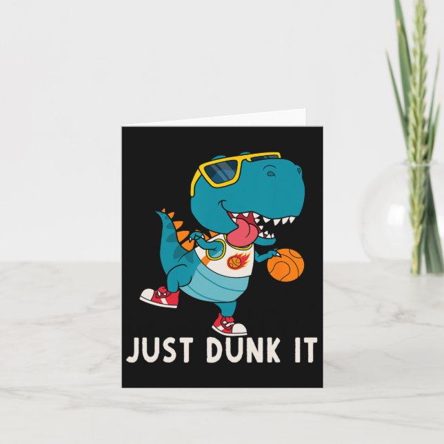 Carte Dunk It Fun Dinosaur Bysketbyll Ligue Slam D (Devant)