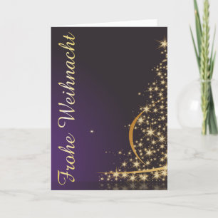 Carte Dunkelviolettes Weihnachtsmotiv mit Weihnachtsbaum