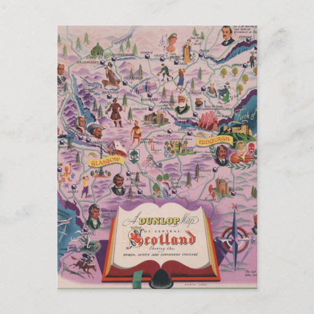 Carte Dunlop de l'Ecosse centrale (Devant)