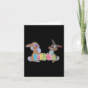 Carte Duo de lapins adorables avec design de nom Byrbyra
