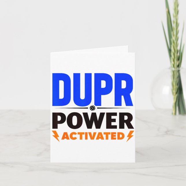 Carte Dupr pouvoir activé _ citation drôle de pickleball (Devant)