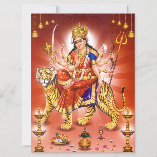 Carte Durga Tiga, déesse hindoue (Devant)