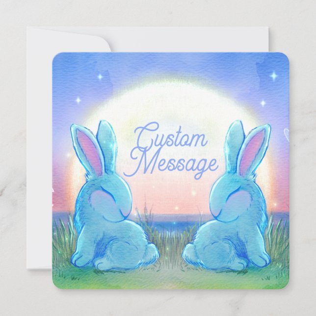 Carte Dusk Bunnies Customizable (Devant)