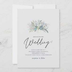 Carte Dusty Blue Sage Green Budget Mariage Feuille