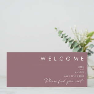 Carte Dusty Boho   En-tête du graphique de siège Rose