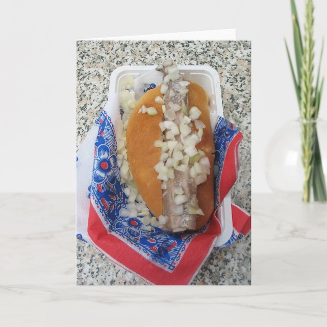 Carte Dutch Broodje Herring With Onions (Devant)