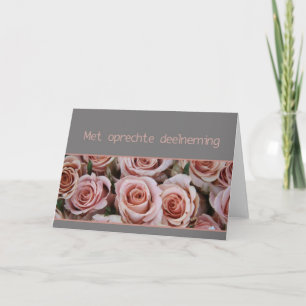 Carte Dutch Sympathy Met oprechte deelnememte