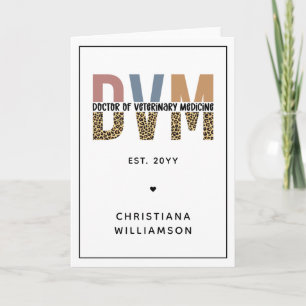 Carte DVM personnalisé Docteur en médecine vétérinaire C