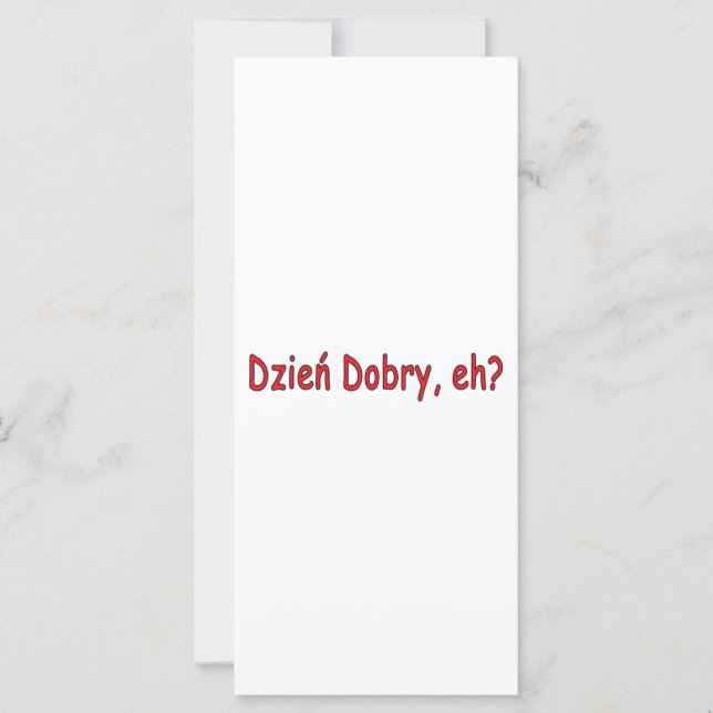 Carte Dzien Dobry, hein ? (Devant)