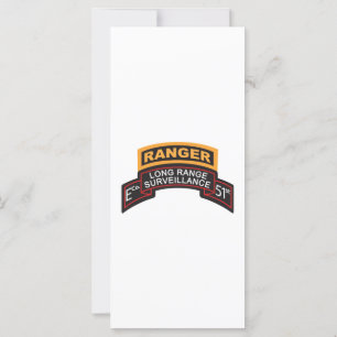 Carte E Co 51st Infantry LRS Scroll, onglet Ranger
