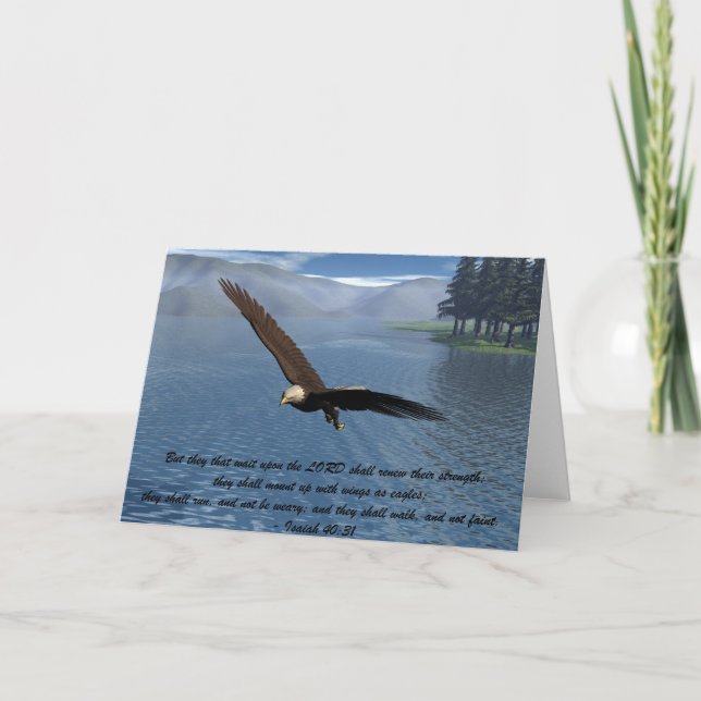 Carte Eagle avec l'écriture sainte (Devant)