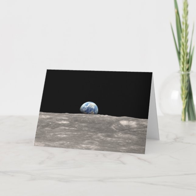 Carte Earthrise et citation : Capture d'Apollo 8 (Devant)