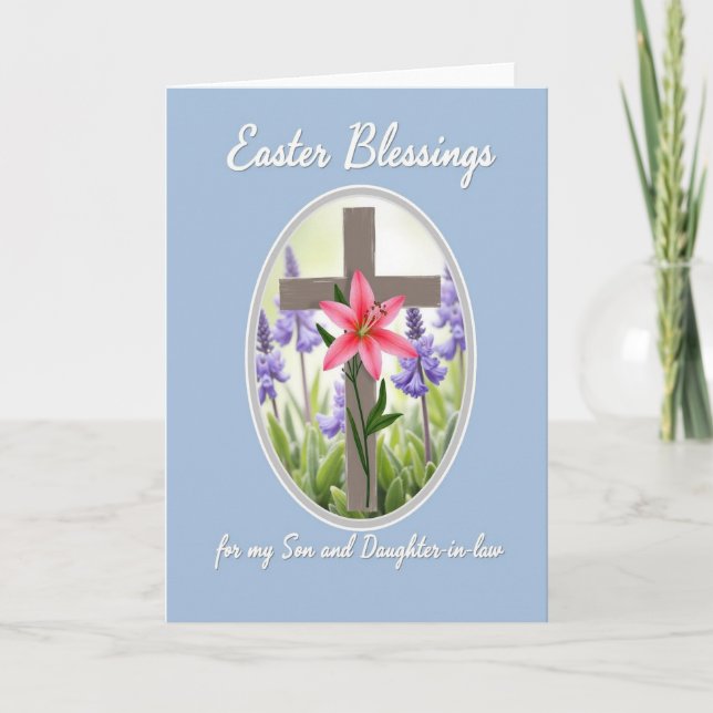 Carte Easter Blessings Son And Law Card (Devant)