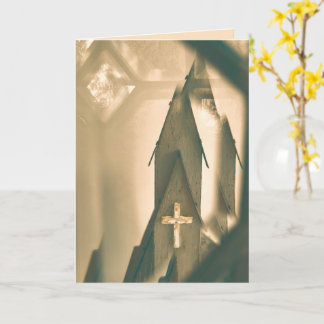 Carte Easter, Good Friday, Blessings with church & cross