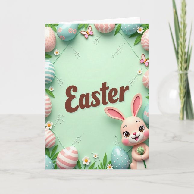 Carte Easter Pattern Celebration Card (Devant)