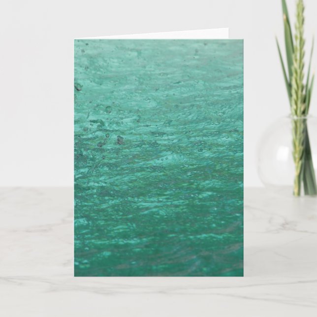 Carte Eau Abstraite verte cool (Devant)