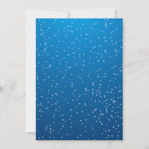 Carte Eau bleue profonde et bulles TIny
