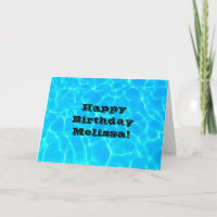 Eau de piscine bleue claire Photo Anniversaire