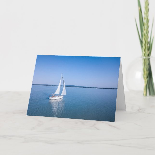 Carte Eau | Yacht au lac Balaton en Hongrie (Devant)