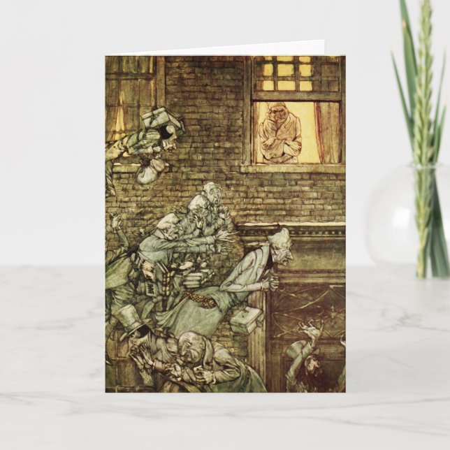 Carte Ebenezer Scrooge Dickens Christmas Carol Vintage (Devant)