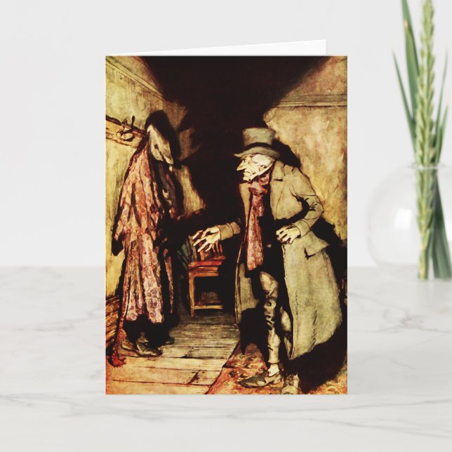 Carte Ebenezer Scrooge Noël Carol Vintage (Devant)