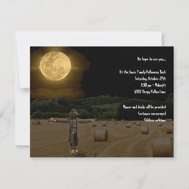 Carte Écart dans le champ de foin sous la Pleine lune (Devant)