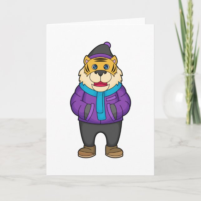 Carte Écharpe Tigre Beanie (Devant)