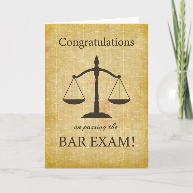 Carte Échelle de félicitations pour l'examen à la barre  (Devant)