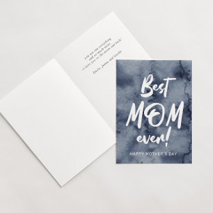 Carte éclaboussure d'aquarelle meilleure maman que jamai